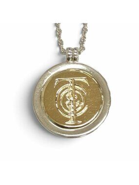 Tiffany & Co T&CO Coin Necklace Sterling Silver Gold